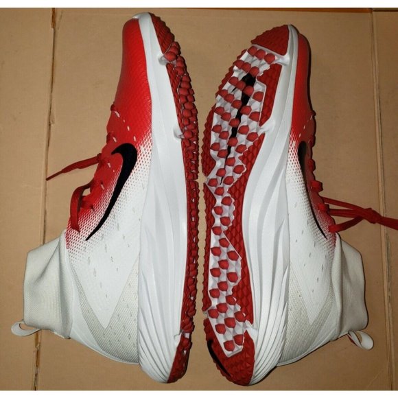 Nike Vapor Untouchable Speed Turf 2 Football WHITE RED AO8744-107 Size 14 New main image 8